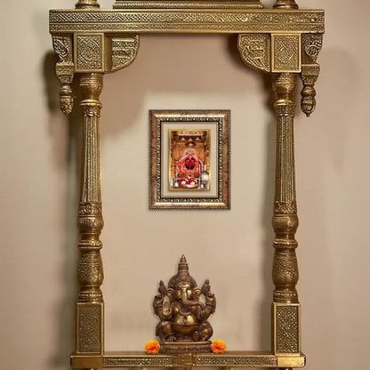 Diviniti 24K Gold Plated Salasar Balaji (Classic) Divine Wall and Table Top Frame for Home Mandir & Office Decor | Luxury Spiritual Gift