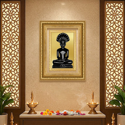 Diviniti 24K Gold Plated Parshvanath (Classic) Divine Wall Frame for Home Mandir & Office Decor | Luxury Spiritual Gift