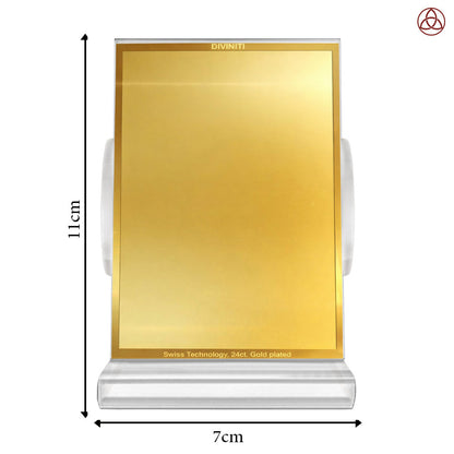 Diviniti Acrylic Personalization Car Dashboard Frame in 24K Gold Plated Foil