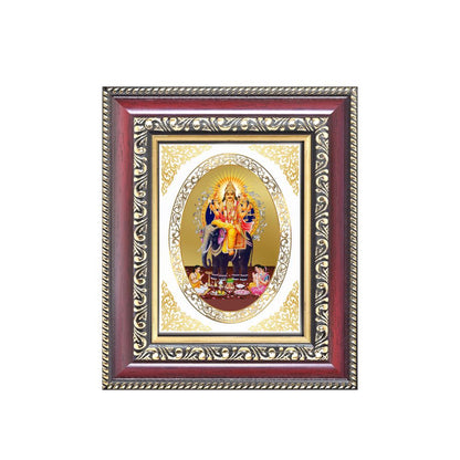 Lord Vishwakarma Divine Creator & Architect Sacred Prosperity Royal Tabletop Frame in 24K Gold Plated Foil
