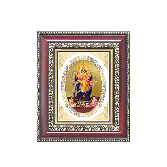 Lord Vishwakarma Divine Creator & Architect Sacred Prosperity Royal Tabletop Frame in 24K Gold Plated Foil