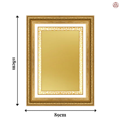 Diviniti Double Glass Frame Personalised Wall Mount Photo Frame in 24K Gold Plated Foil
