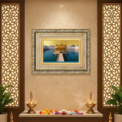 Diviniti 24K Gold Plated Golden Temple (Classic) Divine Wall Frame for Home Mandir & Office Decor | Luxury Spiritual Gift