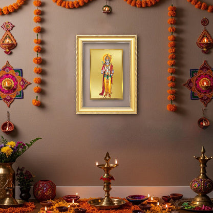Diviniti 24K Gold Plated Ram Ji (Classic) Divine Wall Frame for Home Mandir & Office Decor | Luxury Spiritual Gift