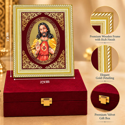 24K Gold-Plated Jesus Christ Frame | Premium Gift Box | 27x35 CM