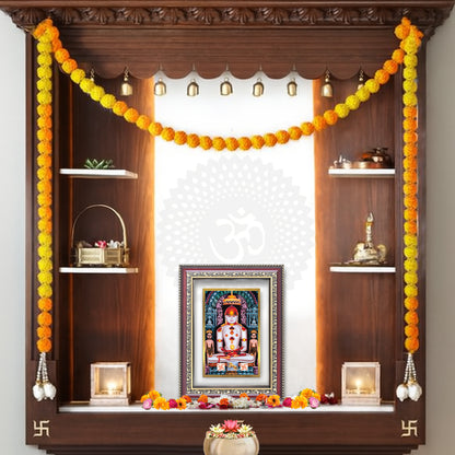 Diviniti 24K Gold Plated Adinath Divine Wall Frame for Home Mandir & Office Decor | Premium Jain Spiritual Gift