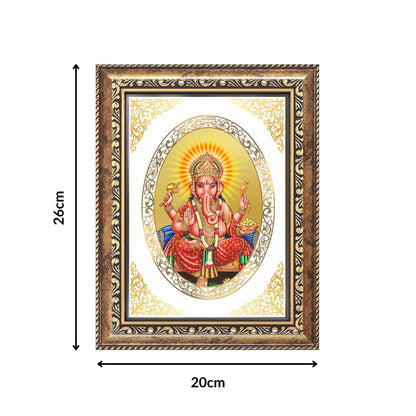 Lord Ganesha | Divine Wall & Tabletop Royal Photo Frame in 24K Gold Plated Foil