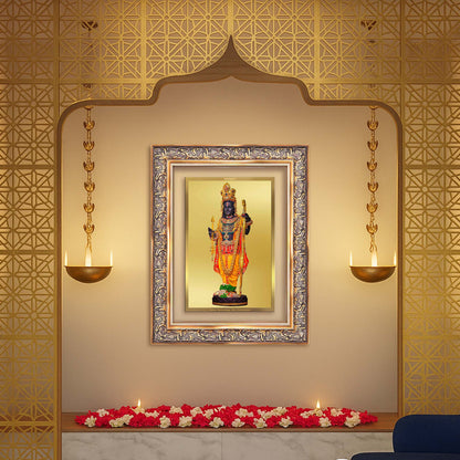 Diviniti 24K Gold Plated Ram Lalla With Arch (Classic) Divine Wall Frame for Home Mandir & Office Decor | Luxury Spiritual Gift