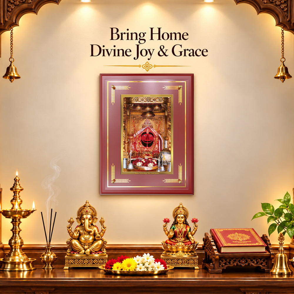 24K Gold-Plated Salasar Balaji MDF Frame | Premium Gift Box | 27x35 CM