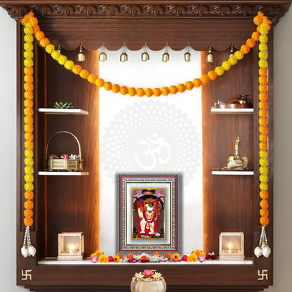 Diviniti 24K Gold Plated Mehndipur Balaji (Classic) Divine Wall Frame for Home Mandir & Office Decor | Luxury Spiritual Gift