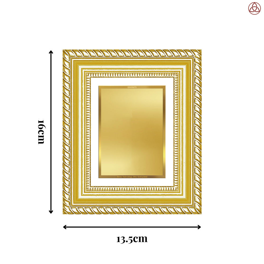 Diviniti Double Glass Frame Personalised Tabletop Photo Frame in 24K Gold Plated Foil