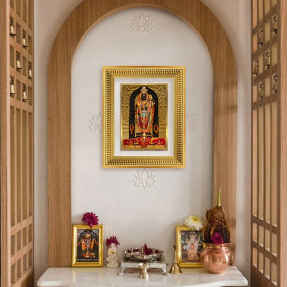 Diviniti 24K Gold Plated Ram Lalla (Classic) Divine Wall Frame for Home Mandir & Office Decor | Luxury Spiritual Gift