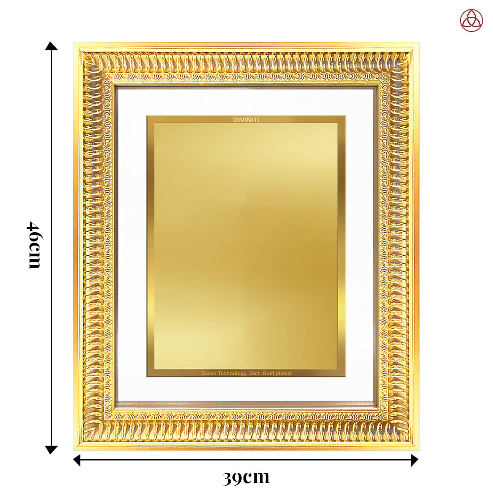 Diviniti Double Glass Frame Personalised Wall Photo Frame in 24K Gold Plated Foil | DG-022-S4