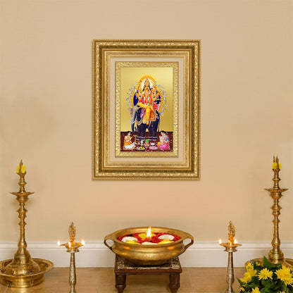 Diviniti 24K Gold Plated Vishvakarma (Classic) Divine Wall Frame for Home Mandir & Office Decor | Luxury Spiritual Gift