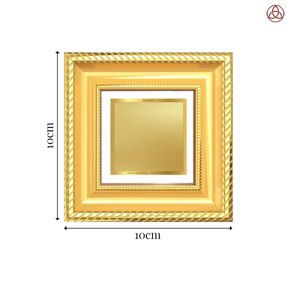 Diviniti Double Glass Frame Personalised Tabletop Photo Frame in 24K Gold Plated Foil