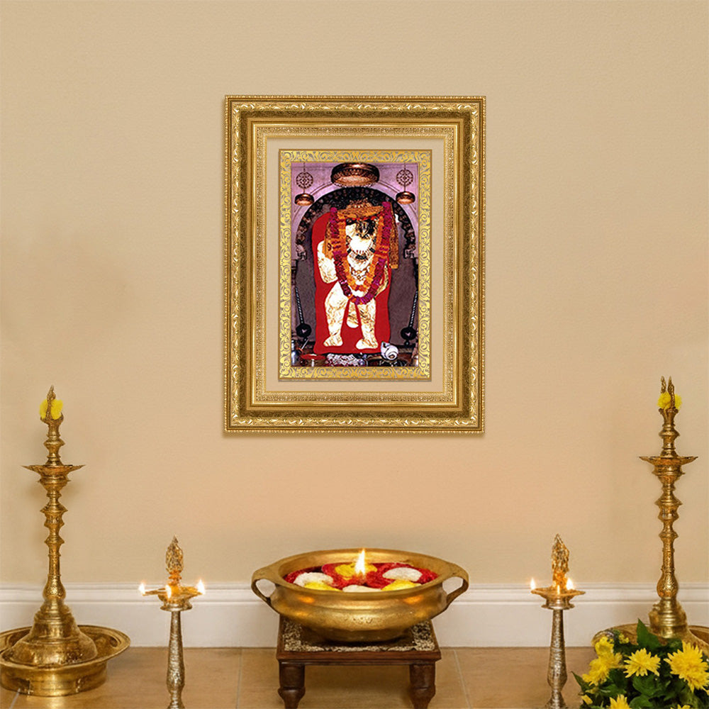 Diviniti 24K Gold Plated Mehndipur Balaji (Classic) Divine Wall Frame for Home Mandir & Office Decor | Luxury Spiritual Gift