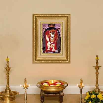 Diviniti 24K Gold Plated Mehndipur Balaji (Classic) Divine Wall Frame for Home Mandir & Office Decor | Luxury Spiritual Gift