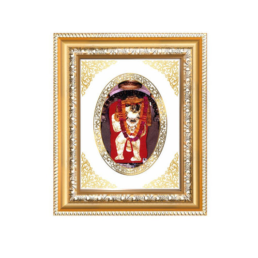 Mehandipur Balaji Divine Hanuman Sacred Protection & Negative Energy Removal Royal Tabletop Frame in 24K Gold Plated Foil