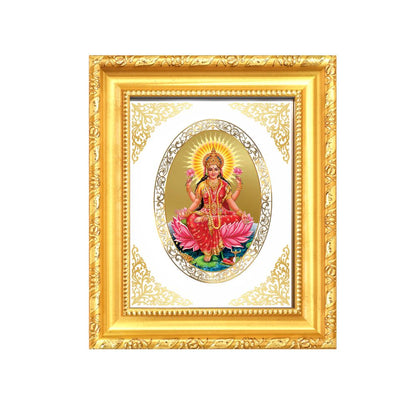Goddess Lakshmi Divine Wealth & Abundance Sacred Royal Tabletop Frame in 24K Gold Plated Foil