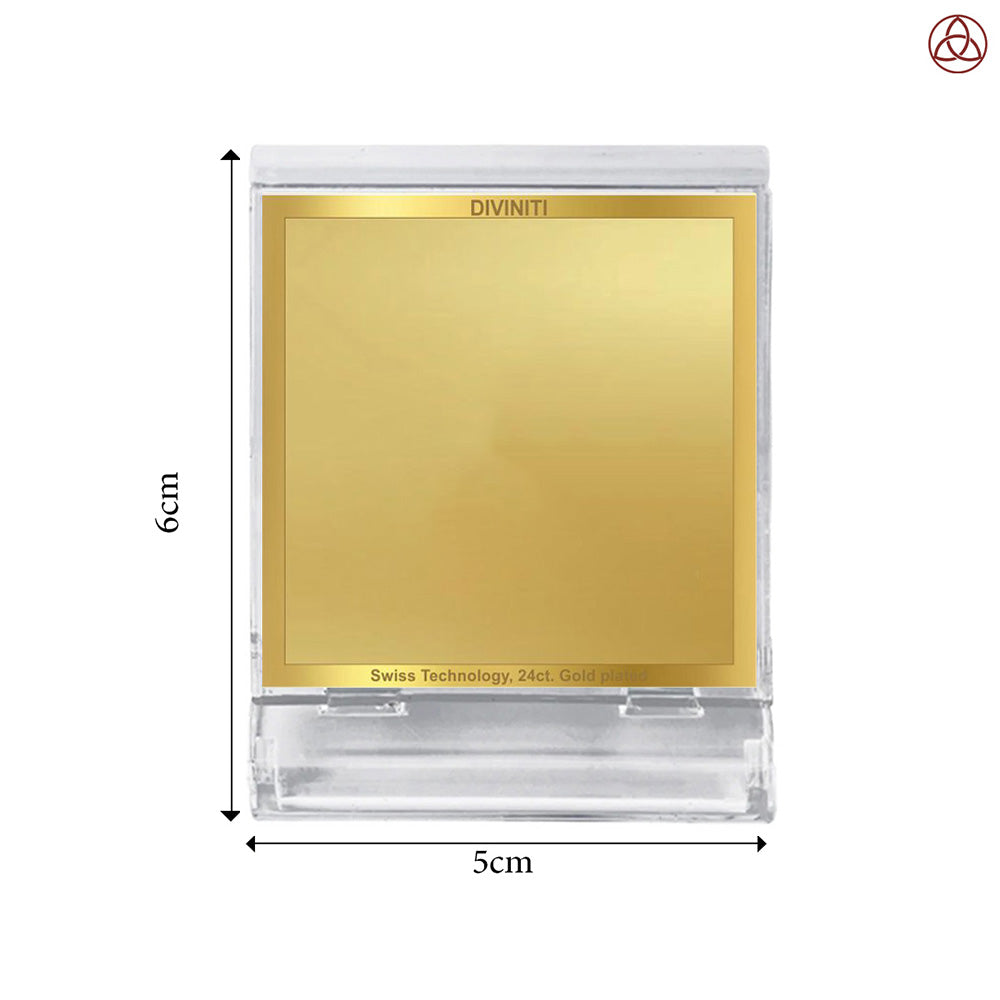 Diviniti Acrylic Personalization Car Dashboard Frame in 24K Gold Plated Foil