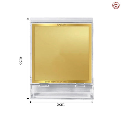 Diviniti Acrylic Personalization Car Dashboard Frame in 24K Gold Plated Foil
