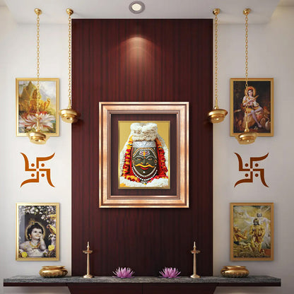 Diviniti 24K Gold Plated Mahakaleshwar (Classic) Divine Wall Frame for Home Mandir & Office Decor | Luxury Spiritual Gift