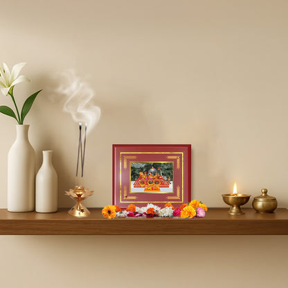Diviniti 24K Gold Plated Mata Ka Darbar Wall & Tabletop Photo Frame | Divine Blessings, Strength & Spiritual Harmony
