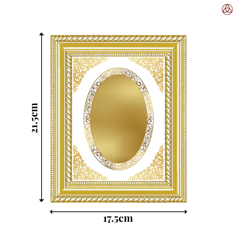Diviniti Double Glass Frame Personalised Tabletop and Wall Photo Frame in 24K Gold Plated Foil