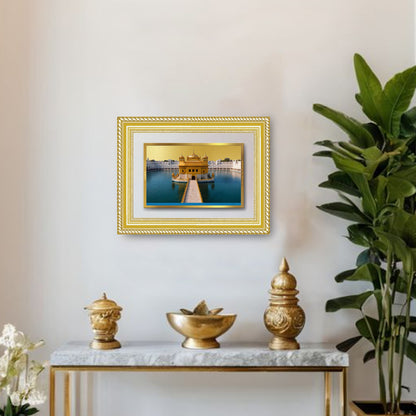 Diviniti 24K Gold Plated Golden Temple (Classic) Divine Wall Frame for Home Mandir & Office Decor | Luxury Spiritual Gift