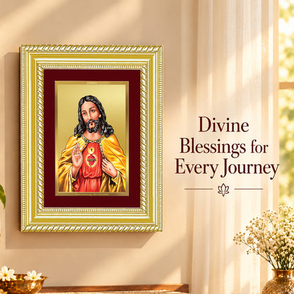 24K Gold-Plated Jesus Christ Frame | Premium Gift Box | 17.5x21.5 CM