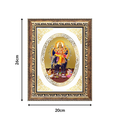 Lord Vishwakarma Divine Creator & Architect Sacred Success Royal Tabletop Frame in 24K Gold Plated Foil
