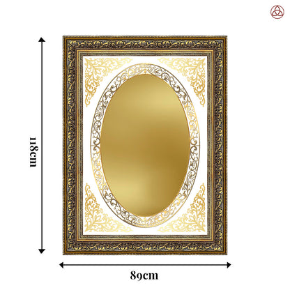Diviniti Double Glass Frame Personalised Wall Mount Photo Frame in 24K Gold Plated Foil