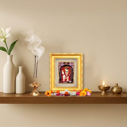 Diviniti 24K Gold Plated Mehndipur Balaji |Divine Table Top Frame for Home Mandir & Office Decor | Luxury Spiritual Gift