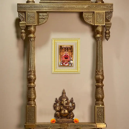 Diviniti 24K Gold Plated Salasar Balaji (Classic) Divine Wall and Table Top Frame for Home Mandir & Office Decor | Luxury Spiritual Gift