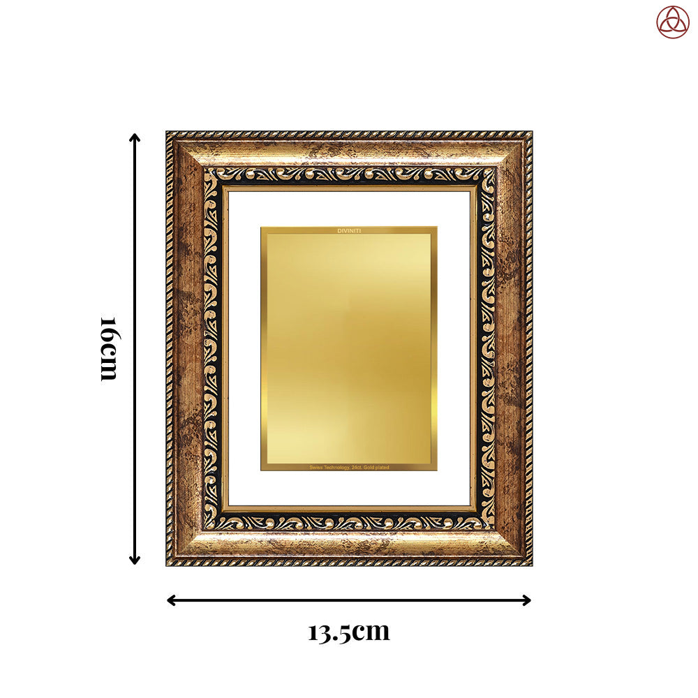 Diviniti Double Glass Frame Personalised Tabletop Photo Frame in 24K Gold Plated Foil