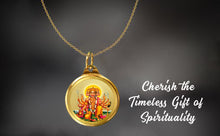 Load image into Gallery viewer, Diviniti 24K Double sided Gold Plated Pendant Panchmukhi  Hanuman &amp; Yantra|28 MM Flip Coin (1 PCS)
