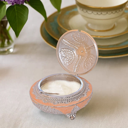 999 Silver Plated Sugar Bowl | Antique Finish Decorative Tabletop Orange Bowl for Decor and Gifting