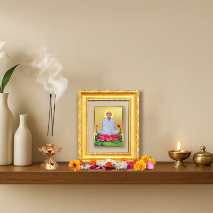Diviniti 24K Gold Plated Ram Thakur |Divine Table Top Frame for Home Mandir & Office Decor | Luxury Spiritual Gift