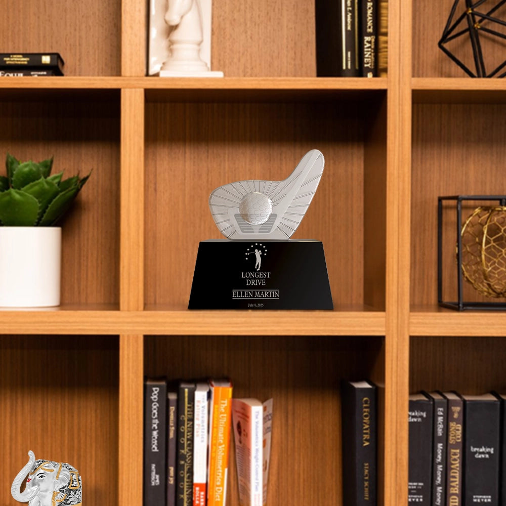 Luxury Longest Drive Award | Personalized Golf Trophy for Tournaments, Championships and Events