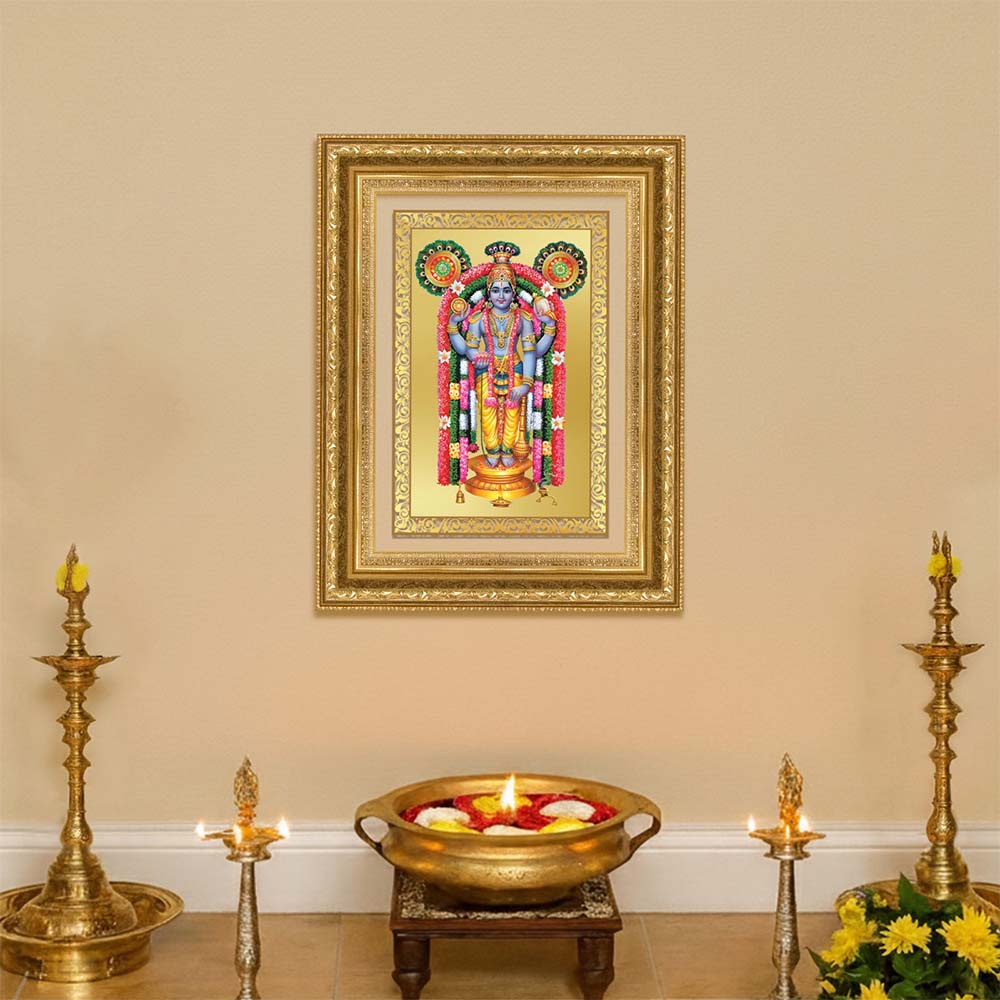 Diviniti 24K Gold Plated Guru Vayurappan (Classic) Sacred Sikh Wall Frame for Home Decor & Office Ambiance | Premium Spiritual Gift
