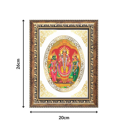 Lord Murugan Velli | Divine Silver Form Wall & Tabletop Royal Photo Frame in 24K Gold Plated Foil