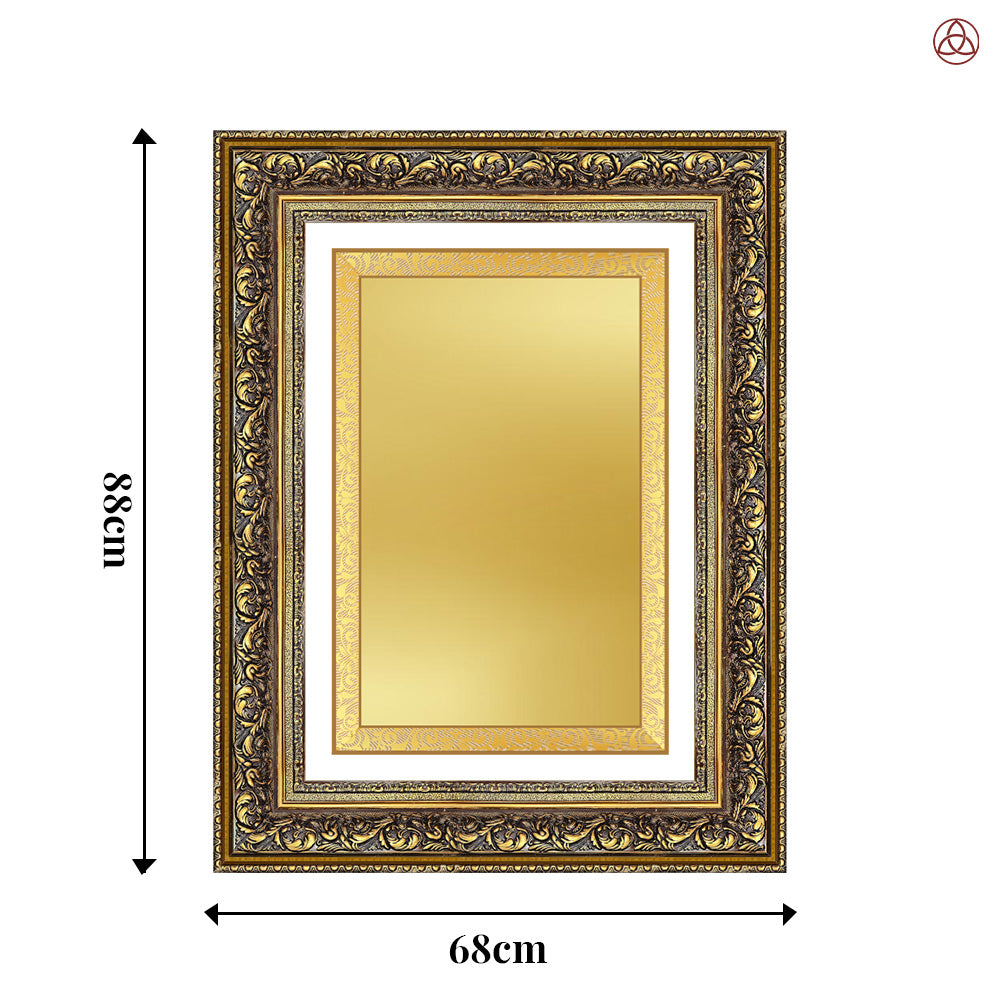 Diviniti Double Glass Frame Personalised Wall Mount Photo Frame in 24K Gold Plated Foil