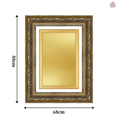 Diviniti Double Glass Frame Personalised Wall Mount Photo Frame in 24K Gold Plated Foil