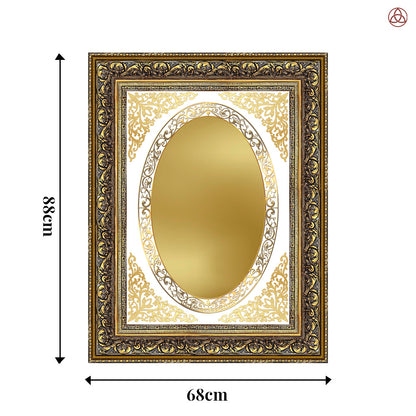 Diviniti Double Glass Frame Personalised Wall Mount Photo Frame in 24K Gold Plated Foil