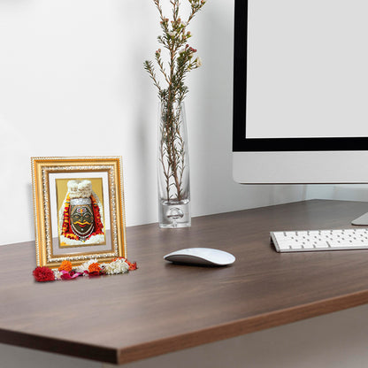 Diviniti 24K Gold Plated Mahakaleshwar (Classic) Divine Wall and Table Top Frame for Home Mandir & Office Decor | Luxury Spiritual Gift