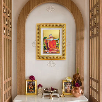 Diviniti 24K Gold Plated Baba Lokenath (Classic) Divine Wall Frame for Home Mandir & Office Decor | Luxury Spiritual Gift
