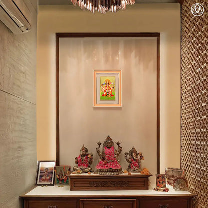 Panchmukhi Hanuman | Five-Faced Hanuman Wall Photo Frame in 24K Gold Plated Foil