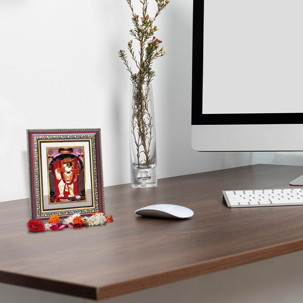 Diviniti 24K Gold Plated Mehndipur Balaji (Classic) Divine Wall and Table Top Frame for Home Mandir & Office Decor | Luxury Spiritual Gift