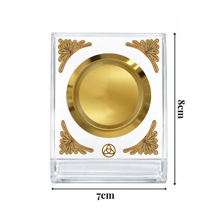 Diviniti 24K Gold Plated Acrylic Car Dashboard Frame in 24K Gold Plated Foil | MDF Personalization for Car, Home Décor, Tabletop (ACF1CH)