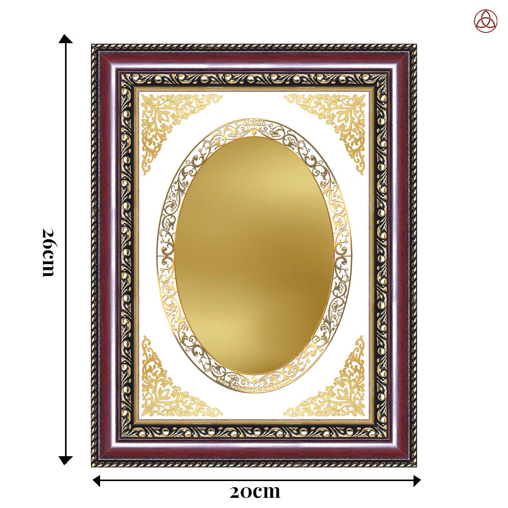 Diviniti Double Glass Frame Personalised Wall Photo Frame in 24K Gold Plated Foil